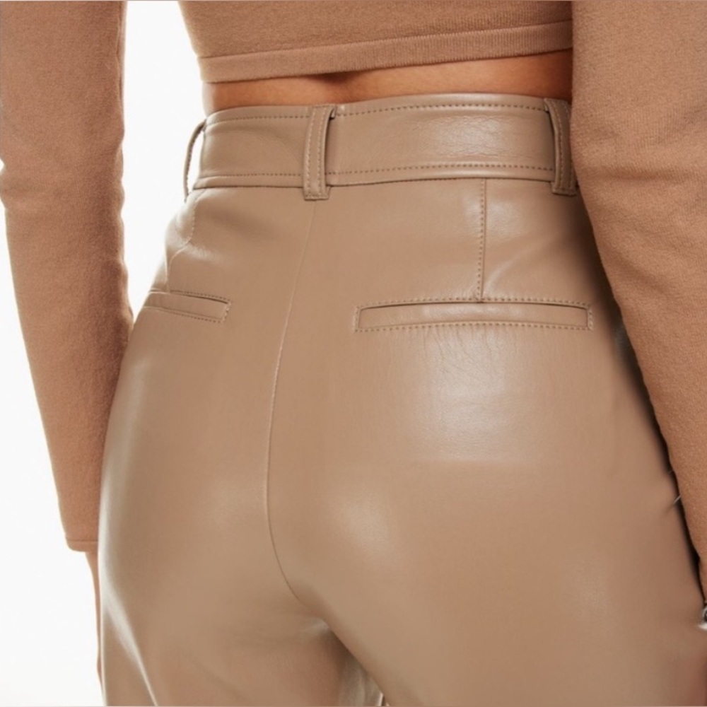 Aritzia Babaton Faux Leather Straight Pant - Picture 3 of 9